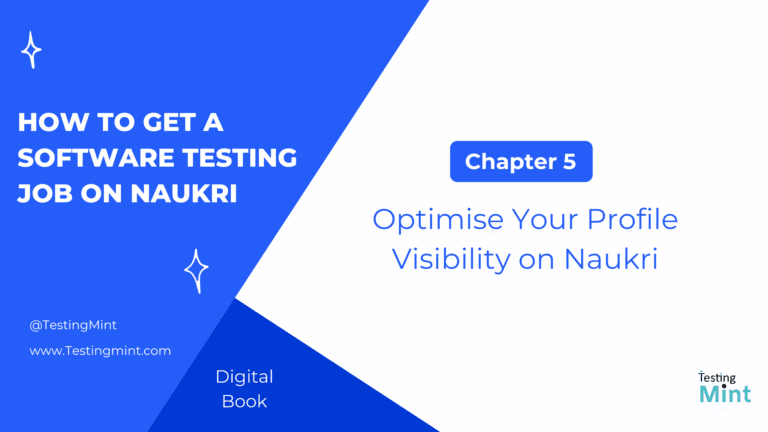 optimise Naukri profile visibility for software testing jobs